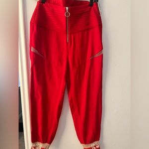 NWOT Boutique Rosa cha cropped red pants